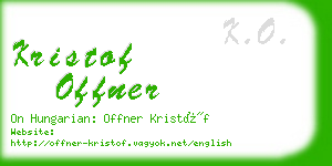 kristof offner business card